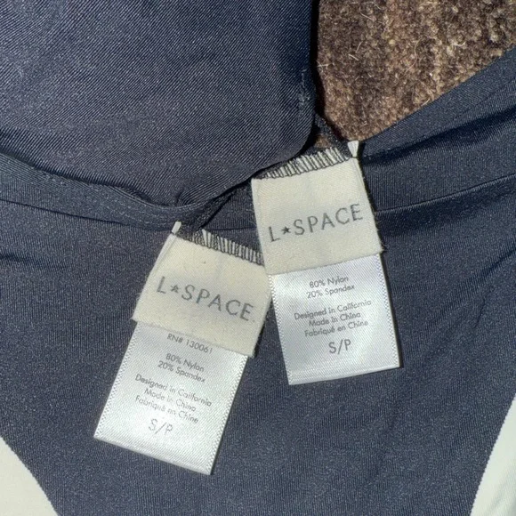 Lspace Black/White Seamless Bikini Size Small
